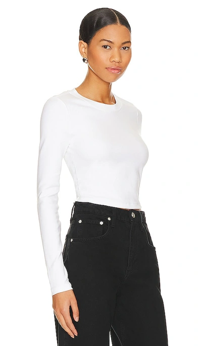 Cuts Tomboy Long Sleeve Cropped In White