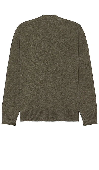 Shop Norse Projects Adam Merino Lambswool Cardigan In Ivy Green