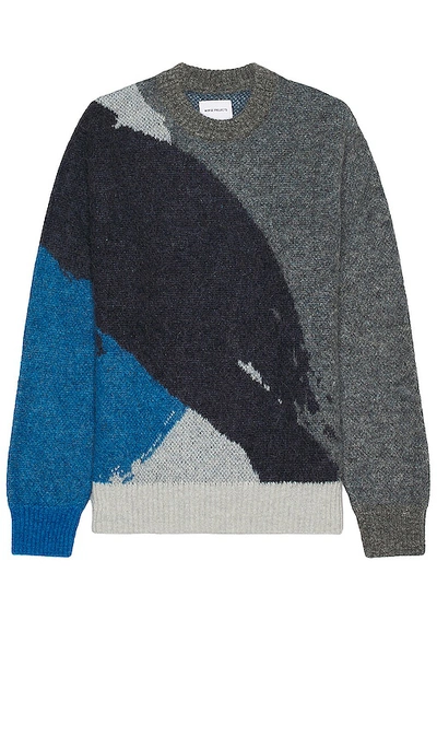 Shop Norse Projects Arild Alpaca Mohair Jacquard Sweater In Grey