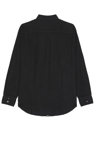 Shop Thrills Hemp Minimal  Oversize Long Sleeve Shirt In Black