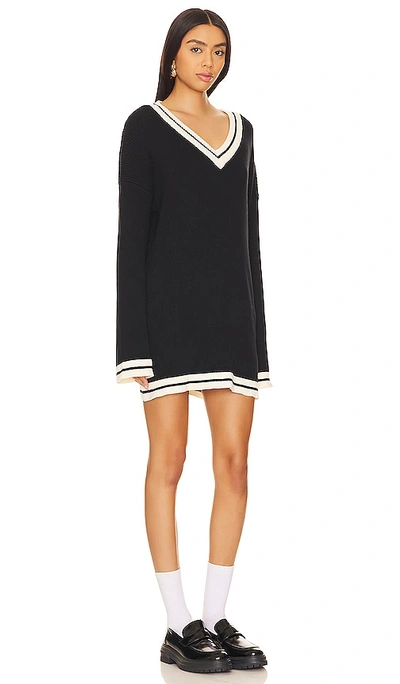 Shop Sndys Colbie Varsity Sweater In Black