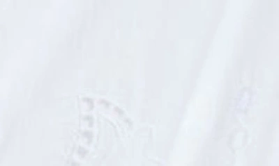 Shop Cara Cara Robin Long Sleeve Cotton Eyelet Shirtdress In Embroidered Eyelet White