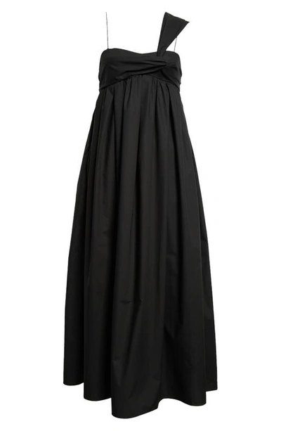 Shop Cecilie Bahnsen Vera Cotton Midi Dress In Black