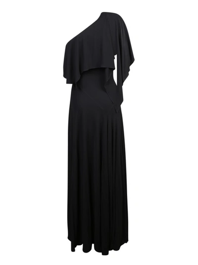Shop Roberto Cavalli Drapered Design Dress In Black
