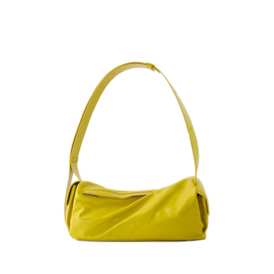 Shop Sunnei Shoulder Bag Labauletto - Leather - Yellow
