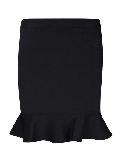 Shop Jw Anderson Knit Miniskirt In Black
