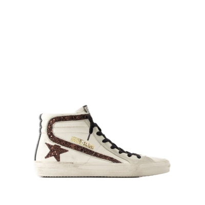 Shop Golden Goose Slide Sneakers - Leather - White In Neutrals