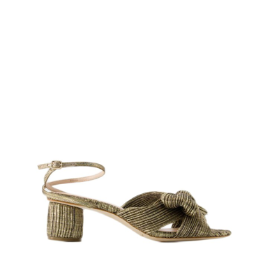 Shop Loeffler Randall Dahlia Sandals - Synthetic Leather - Gold In Neutrals