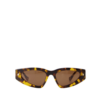 Shop Nanushka Crista Sunglasses - Acetate - Yellow In Multicolor