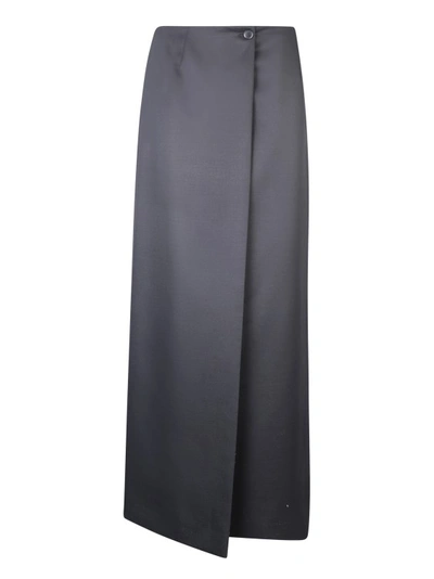 Shop Givenchy Wool-blend Skirt In Grey