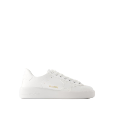 Shop Golden Goose Pure Star Sneakers - Leather - Optic White