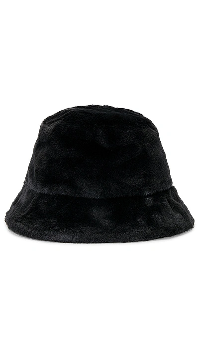 Shop Nike Apex Faux Fur Bucket Hat In Black & White
