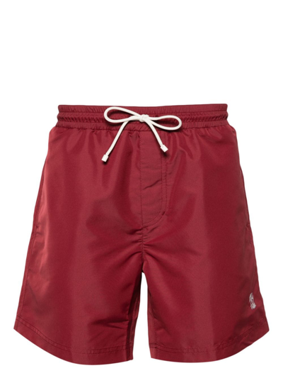 Shop Brunello Cucinelli Swim Shorts In Red