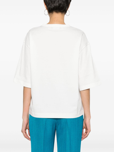 Shop Fabiana Filippi Oversized Cotton T-shirt In White