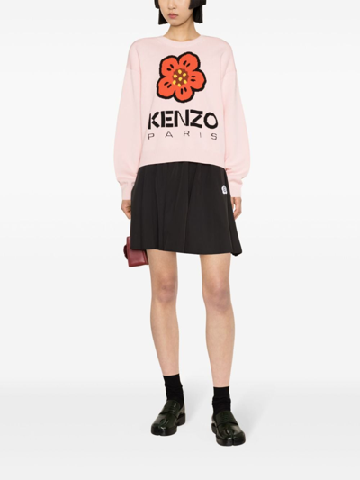 Shop Kenzo Boke Flower Cotton Jumper In Pink