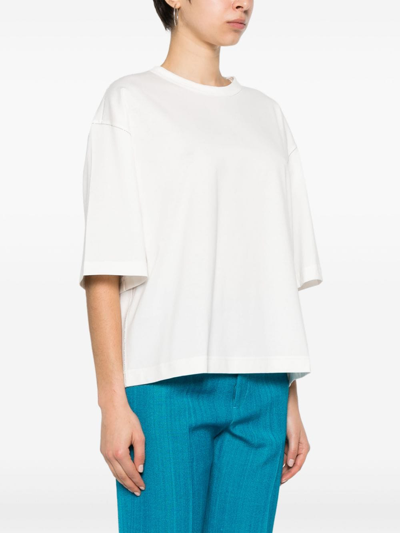 Shop Fabiana Filippi Oversized Cotton T-shirt In White