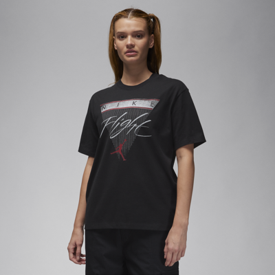 Shop Jordan Women's  Flight Heritage Graphic T-shirt In Black