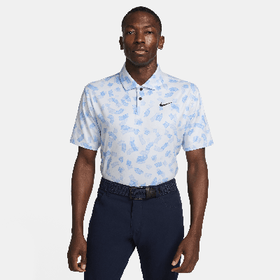 Shop Nike Men's Tour Dri-fit Golf Polo In Blue