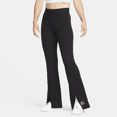 Shop Nike Women's Air High-waisted Full-length Split-hem Leggings In Black