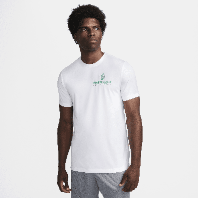 Shop Nike Men's Dri-fit Basketball T-shirt In White