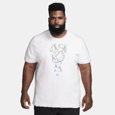 Shop Nike Men's Fitness T-shirt In White