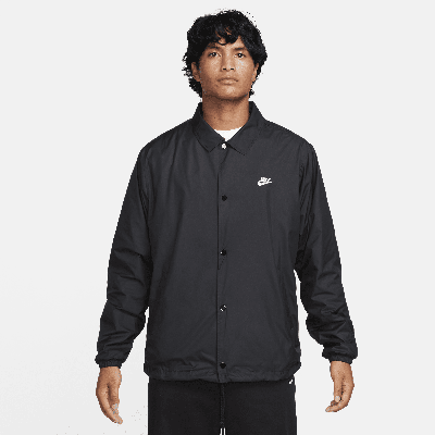Shop Nike Men's Club Coaches' Jacket In Black