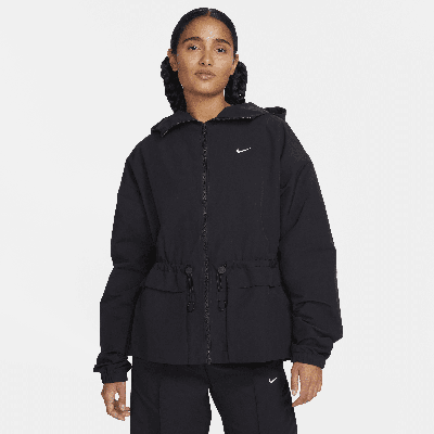 Shop Nike Women's  Sportswear Everything Wovens Oversized Hooded Jacket In Black