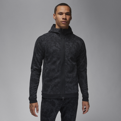 Shop Jordan Men's  Dri-fit Sport Air Fleece Full-zip Hoodie In Black