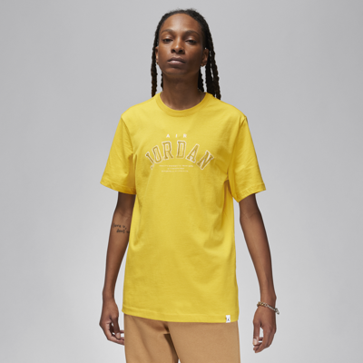 Shop Jordan Men's  Flight Essentials T-shirt In Yellow