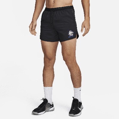 Shop Nike Men's Running Energy Stride 5" Brief-lined Running Shorts In Black