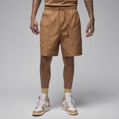 Shop Jordan Men's  Essentials Woven Shorts In Brown