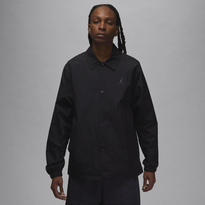 Shop Jordan Men's  Essentials Coaches Jacket In Black