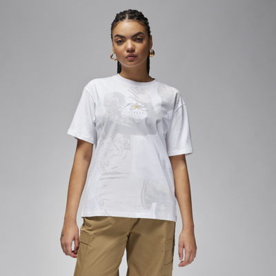 Shop Jordan Women's  Essentials T-shirt In White