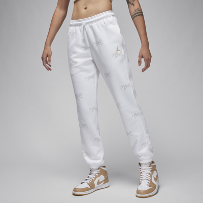 Shop Jordan Women's  Brooklyn Fleece Pants In White