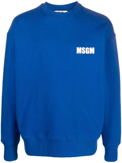 Shop Msgm Sweatshirt Clothing In Blue
