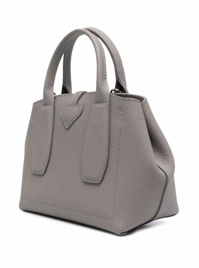 Shop Longchamp Roseau  Handbag S In Grey
