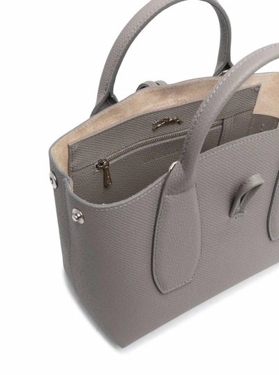 Shop Longchamp Roseau  Handbag S In Grey