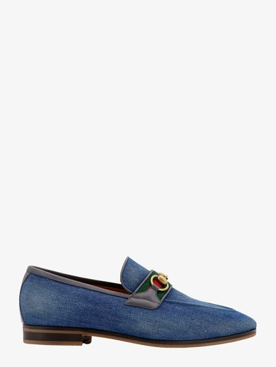 Shop Gucci Loafer In Blue