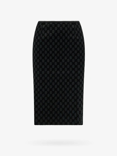 Shop Gucci Skirt In Black