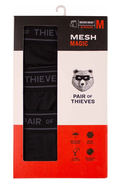 Shop Pair Of Thieves 3-pack Micro Mesh Boxer Briefs In Black