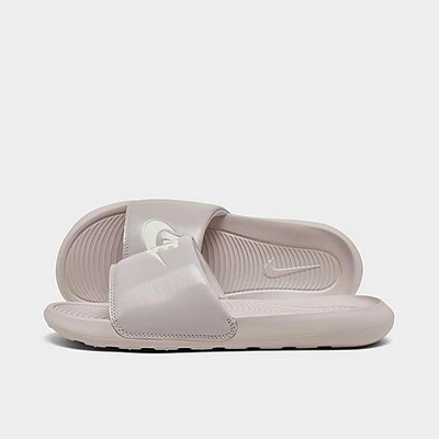 Shop Nike Women's Victori One Slide Sandals In Platinum Violet/sail/platinum Violet