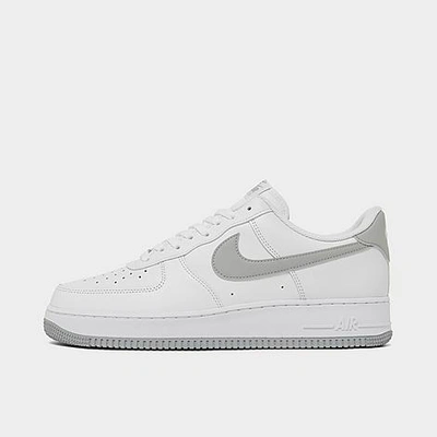 Shop Nike Men's Air Force 1 '07 Casual Shoes In White/light Smoke Grey/white