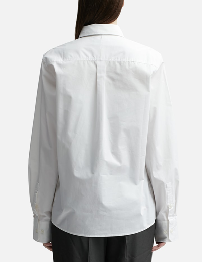 Shop 3paradis White Flowers Pocket Button Shirt