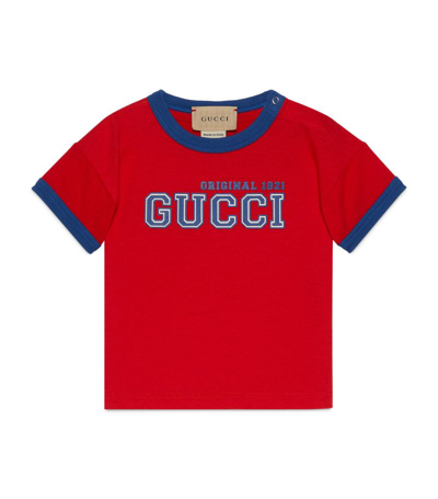Shop Gucci Kids Original 1921 Logo T-shirt (0-24 Months) In Multi