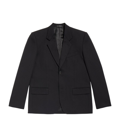 Shop Balenciaga Wool Single-breasted Blazer In Black