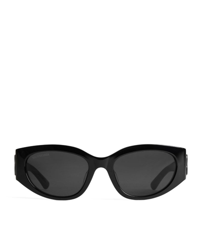 Shop Balenciaga Round Sunglasses In Multi