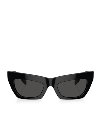 Shop Burberry Acetate Cat-eye Sunglasses In Black