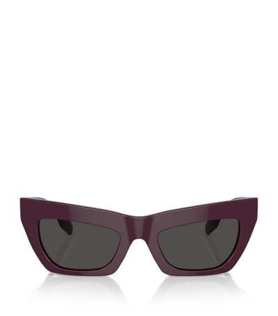 Shop Burberry Acetate Cat-eye Sunglasses In Multi