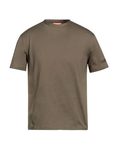 Shop Suns Man T-shirt Military Green Size M Cotton