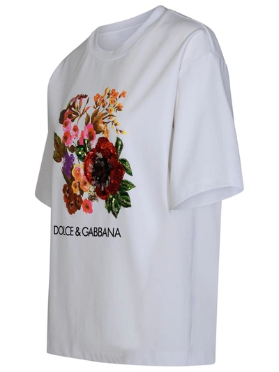 Shop Dolce & Gabbana T-shirt Stampa In White